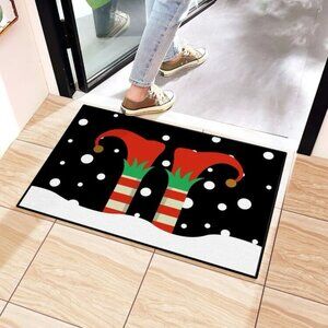 Christmas Shoe Print Door Mat